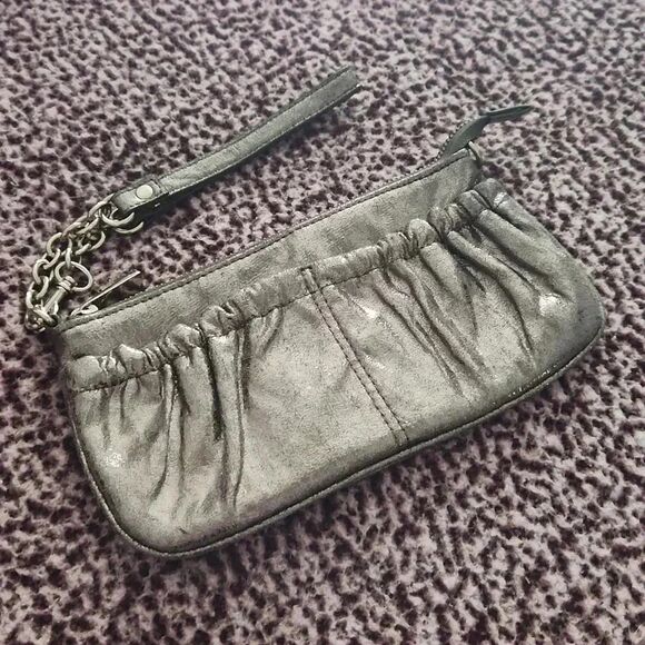 Express silver metallic sparkly shiny wristlet - Picture 1 of 5